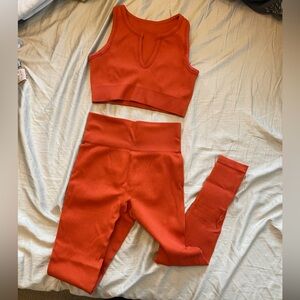 orange workout set medium